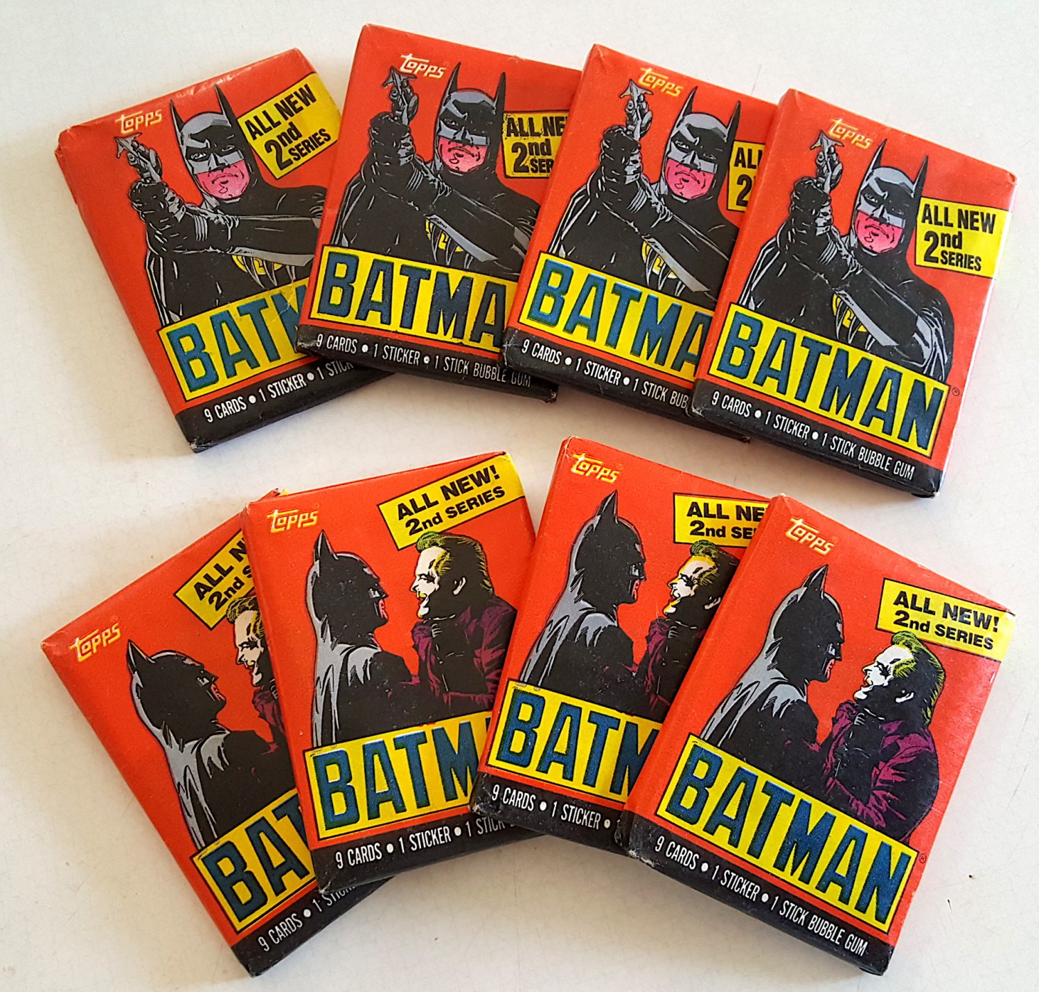 1989 Topps Batman 2nd Series Wax Pack - set of 8