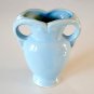 Vintage 1940s USA Light Blue Double Handled Vase