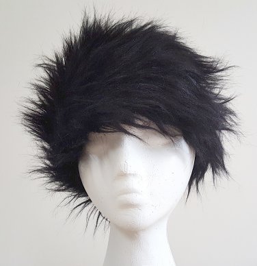 Vintage 1980&acirc;��s Union Made USA Spikey Punk Black Hair Costume Wig Hat