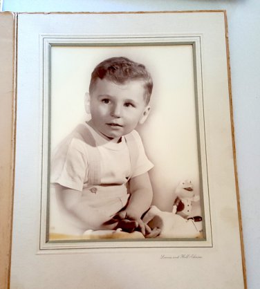 1950s Young Boy Toddler Portrait Photograph - Loomis & Hall, Elmira Photographers