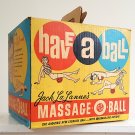 Vintage 1950s/60s Jack LaLanne's Massage-O-Ball with Air Pump in original box.