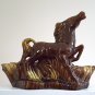 Vintage Beauceware Ceramic Horse TV Light Lamp / Planter circa 1950s