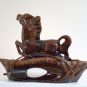 Vintage Beauceware Ceramic Horse TV Light Lamp / Planter circa 1950s