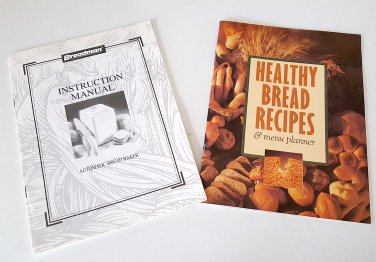 Vintage 1996 Breadman Bread Machine Instruction Manual & Healthy Bread Recipes Booklet