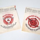 Vintage 1985 Colgate Palmolive Iron-On Transfer Promo - set of 2 Happy Tooth & Plaque is my Enemy