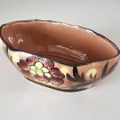 Vintage Hand-painted Lotus Flower Ceramic Planter - Made In Japan