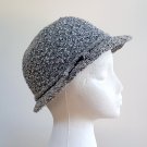 Vintage Grey Boucle Bowler Hat