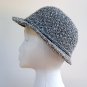 Vintage Grey Boucle Bowler Hat