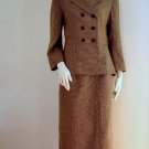 Vintage Kasper for A.S.L. Houndstooth Puppytooth Jacket & Skirt 2-pc Suit