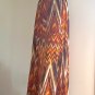 Susan Graver Orange & Brown Chevron Print Liquid Knit Maxi Skirt