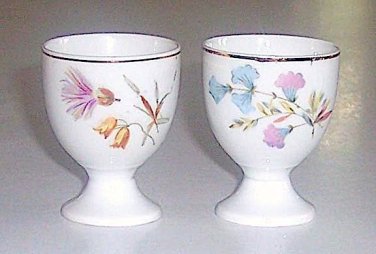 Vintage Floral Egg Cups - MIJ - Set of 2