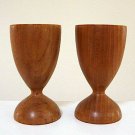 Vintage Mid-Century Handmade Teak Candlestick Holders - Set of 2 Hong Kong Vintage Mid-Century Handmade Teak Candlestick Holders - Set of 2 Hong Kong