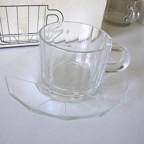 Vintage Bormioli Oxford Roberto Menghi Cup & Saucer - Set of 5 MIB