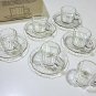 Vintage Bormioli Oxford Roberto Menghi Cup & Saucer - Set of 5 MIB