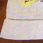 Vintage Embroidered Linen Table Runner / Dresser Scarf 16" x 42 1/2"