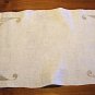 Vintage Embroidered Linen Table Runner / Dresser Scarf 16" x 42 1/2"