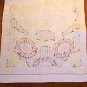 Vintage Embroidered Linen Table Runner / Dresser Scarf 16" x 42 1/2"