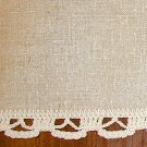 Vintage Fine Linen Ecru Table Runner Dresser Scarf - 15 1/2" x 62"