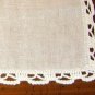 Vintage Fine Linen Ecru Table Runner Dresser Scarf - 15 1/2" x 62"