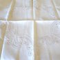 Battenberg Lace & Linen Card Table Tablecloth w/ Napkins