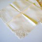 Battenberg Lace & Linen Card Table Tablecloth w/ Napkins