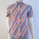 Vintage K-mart Permanent Press Red White Blue Stripe Print Short Sleeve Shirt - Size 32 Hong Kong Vintage K-mart Permanent Press Red White Blue Stripe Print Short Sleeve Shirt - Size 32 Hong Kong