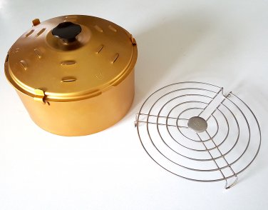 Vintage Rival Crock Pot Slow Cooker Bread n' Cake Bake Pan w/ Meat Rack