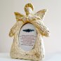 Cast Iron Angel Picture Frame Desk Easel - Heavy, Distressed, Shabby Chic