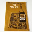 Vintage 1960s Wine Cookery... The Easy Way - California Wine Advisory Board Booklet
