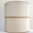 Hollywood Regency White Leatherette Handled Hat Box / Wig Case