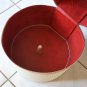 Hollywood Regency White Leatherette Handled Hat Box / Wig Case