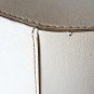 Hollywood Regency White Leatherette Handled Hat Box / Wig Case