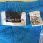 NOS Maggie Barnes Turquoise Crewel V-neck Sweater Vest - 1X