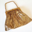 Vintage Whiting & Davis Goldtone Mesh Purse Evening Bag