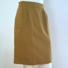 Vintage 1980s Harvé Benard Wool Gabardine Skirt - Olive Green, Size 2