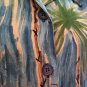 NOS Koret Melrose Studio Bon Voyage Blue Combo Tropical Button Shirt