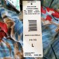 NOS Koret Melrose Studio Bon Voyage Blue Combo Tropical Button Shirt
