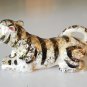 Vintage Small Hand-painted Spatter Gold Crouching Tiger Cub