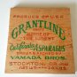 Wood Crate End Board - Grantline Stockton CA Asparagus Yamada Bros. Signage