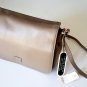 NOS Giani Bernini Leather Shoulder Bag Crossbody Purse Taupe