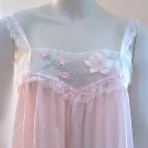 NWT Vintage 1990s Lorraine Pink Long Nylon Nightgown