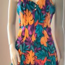 Vintage 1990s Tropical Satin Romper / Teddy by Lingerie Cacique - Size S Vintage 1990s Tropical Satin Romper / Teddy by Lingerie Cacique - Size S