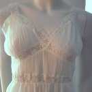 Vintage 1960s Crystal Pleat Long Sheer Nylon Nightgown