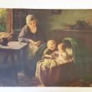 Antique Art Print - Bernard Pothast "Twice Blessed" Lithograph Print on Paper Antique Art Print - Bernard Pothast "Twice Blessed" Lithograph Print on Paper