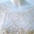 Vintage 80s White Beaded & Sequin Cocktail Top - Hong Kong Vintage 80s White Beaded & Sequin Cocktail Top - Hong Kong