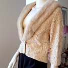 Vintage 1950s Joseph Palanker & Sons Ribbonette Soutache Jacket with Mink Collar Vintage 1950s Joseph Palanker & Sons Ribbonette Soutache Jacket with Mink Collar