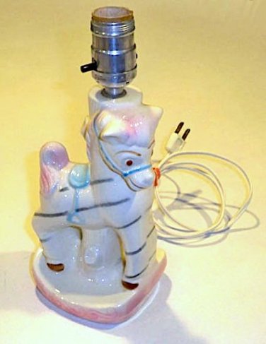 1950s Shawnee Pottery Pony Horse Nursery Baby Table Lamp
