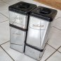 Vintage Chrome Queen Kitchen Canister Set w/ Lids - Flour, Sugar, Coffee, Tea