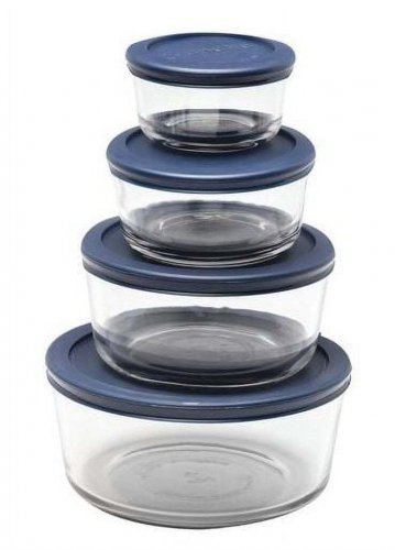 Anchor Hocking Glass Container Food Storage - 8 Piece Set 13349 076440133493