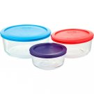 Pyrex Simply Store Multipack Value Pack 6PC Glass Food Storage Containers w/ Lids
